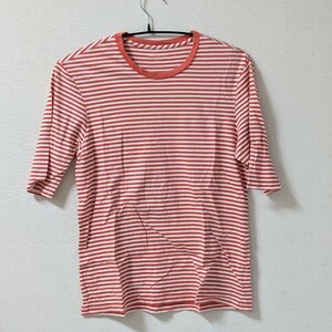 M Banana Republic 半袖Tシャツ ボーダー バナナリパブリック バナリパ オレンジ ホワイト カットソー