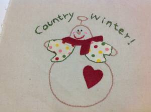 「Country Winter！」刺繍・アップリケ完成品