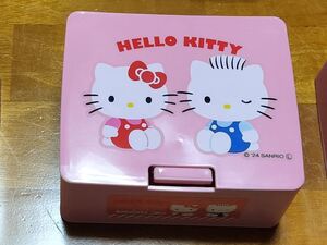 ハローキティ　キティちゃん　マイケル　BOX　ボックス　化粧道具入れ　小物入れ　小物ケース　化粧ケース　約11cm　サンリオ