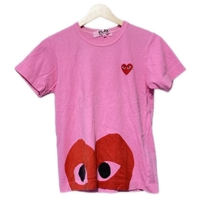 プレイコムデギャルソン PLAY COMMEdesGARCONS 半袖Tシャツ サイズS AZ-T033 - ピンク×レッド トップス