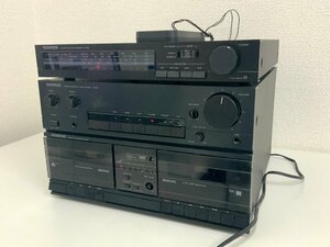 【１円スタ】 KENWOOD ケンウッド CD100用アンプデッキ AX-2R (カセット) / チューナー T-5R 通電のみ ジャンク