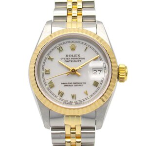 ロレックス デイトジャスト 92番 ブランドオフ ROLEX K18（イエローゴールド） 腕時計 K18/SS 中古 レディース