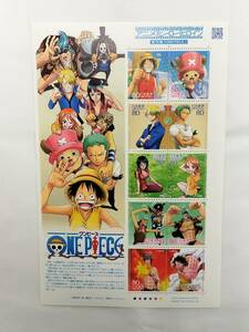 切手シート　平成23年　2011年　アニメ・ヒーロー・ヒロインシリーズ 第15集　ONE PIECE -ワンピース-　80円×10枚　現状品