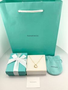 新品同様 TIFFANY&Co. ティファニー オープンハート k18 750 イエロー ゴールド 1.5㌢ ネックレス 箱 巾着 紙袋 プレゼント ギフト　①