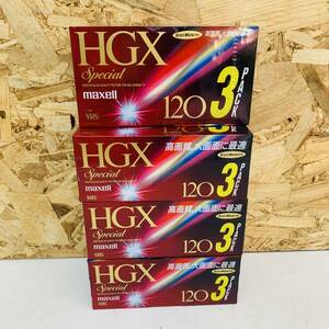 未開封品　maxell マクセル　ビデオテープ　VHS　HGXSpecial　120　3PACK×4セット　 ※2400010367137