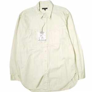 新品 Engineered Garments エンジニアードガーメンツ Work Shirt - Fineline Twill コットンツイル ワークシャツ S Ivory 長袖 g19314