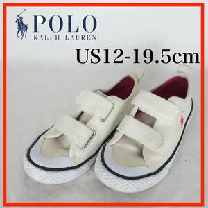 MK8594*POLO RALPH LAUREN*ポロラルフローレン*キッズスニーカー*US12-19.5cm*白