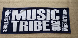 MUSIC TRIBE☆2018☆フェイスタオル☆ネイビー☆白☆新品