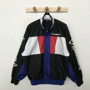 90s le coq sportif QS-5870 ルコック スポルティフ トルビオン期 メンズ トリコカラー ナイロンジップジャケット 美品 size L