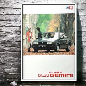 80年代 当時物!!! ISUZU 広告/ポスター Gemini ジェミニ C/C JT150 Mk2 JT150 マフラー ホイール シート 純正 エアロ ZZR イルムシャー