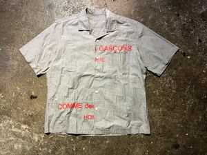 COMME des GARONS HOMME 02SS SPRIT LOGO Short Sleeve コムデギャルソンオム AD2001 スプリットロゴ 半袖シャツ HE-B063 田中啓一期