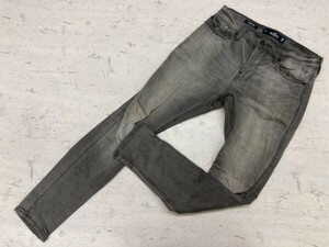 ホリスター Hollister アメカジ EXTREME SKINNY スキニー ブラックデニム パンツ ジーンズ ボトムス メンズ ジップフライ 29 グレー