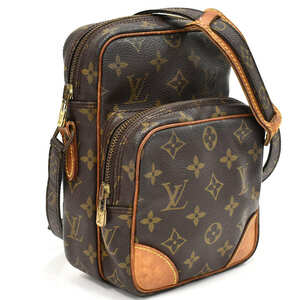 1円 ◆定価14万 LOUIS VUITTON ルイヴィトン ショルダーバッグ 斜め掛け アマゾン M45236 モノグラム ブラウン◆E.Csrs.oR-18