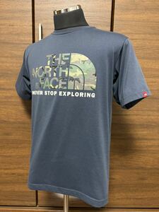 THE NORTH FACE(ザ・ノースフェイス） S/S CAMOUFLAGE LOGO TEE（カモフラージュロゴティー）NT31932 ネイビー L 人気モデル！GOLDWIN