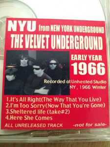 ★希少 VELVET UNDERGROUND EARLY YEAR 1966 非売品　送料無料