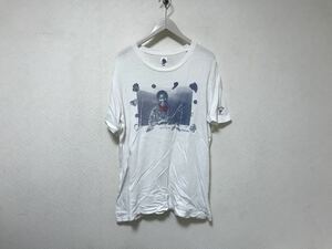 本物ハリウッドランチマーケットHRMコットンプリント半袖Tシャツメンズサーフアメカジミリタリーワークビジネス3白ホワイト日本製L