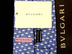 ♪:.*:1797【美品】新作/中細【BVLGARI】ブルガリ【ティーカップ】「最高級セッテピエゲ」 ネクタイ