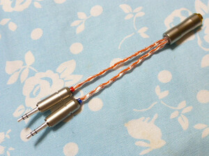 4.4mm5極 (メス) → 3.5mm×2 PHA-3 SU-AX01 TA-ZH1ES 変換ケーブル 銀メッキ CINQBES オーグライン +pt 撚り線 + 4N純銀撚り線 八芯