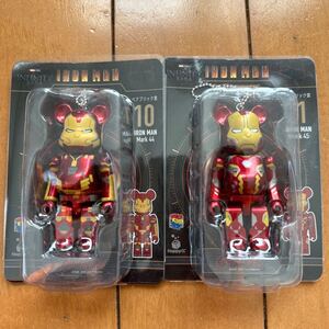 Happyくじ アイアンマン ベアブリック賞2個セット10.11Marvel一番くじBE@RBRICK Mark85 50Battle Damaged Ver Rescue