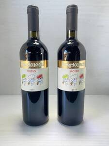 ☆ 未開栓 イタリア産 アンジョレッティ ロッソ 2013 赤ワイン 750ml AL12％ フルーティーなワイン 2本セット