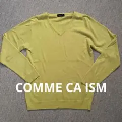 COMME CA ISM M Vネックニット マスタード