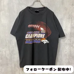 古着 used　ONEITA　AFC　1998　半袖プリントTシャツ　黒　レトロ　アメフト　デンバーブロンコス　90年代　90s