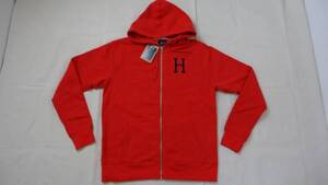 HUF Big H Zip Up Sweatshirt 赤 L キース・ハフナゲル SB Stussy 50%off 半額 ハフ フルジップ パーカー スケートボード