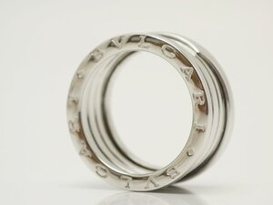 BVLGARI ブルガリ B-zero1 ゼロワン　リング　750WG #56 2バンド　リング　アクセサリー　レディース　中古　送料無料【質屋出品】