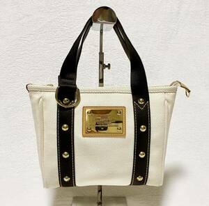 極美品 LOUIS VUITTON ルイヴィトン アンティグアカバ PM M40039 エクリュWHITE ホワイト キナリ クリーム