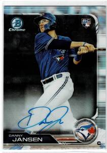 2019 Bowman Chrome Danny Jansen Auto RC 直筆サイン オート