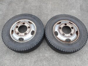 M768-ソ1 205/75R16 冬2本セット スタッドレス LT 113/111L 205/75-16 ダンロップ ウィンターマックス LT03 チューブレス 16インチホイール