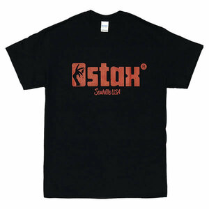 [Mサイズ]Stax（スタックス）Records 横ロゴTシャツ ブラック
