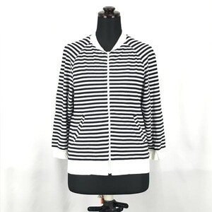 ユナイテッドアローズ★ジップアップジャケット【women’s size -S/黒×赤/black×red/ボーダー柄】UNITED ARROWS/Jackets◆BG919