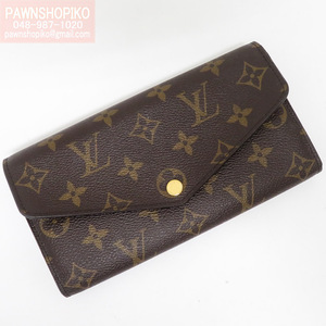 ルイヴィトン LOUIS VUITTON モノグラム ポルトフォイユ・サラ／二つ折り長財布 M62234 フューシャ 中古 [質イコー]