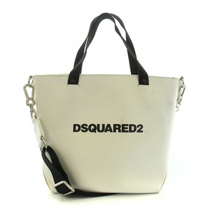 ディースクエアード DSQUARED2 ハンドバッグ ショルダーバッグ 2WAY ロゴ レザー 鞄 白 ホワイト /DK ☆AA★ レディース