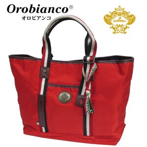 1円～訳あり新品［オロビアンコ］Orobianco　定価:35200円メイソンカンプ　ビジネストートバッグ　WN/BK&BL（451）*