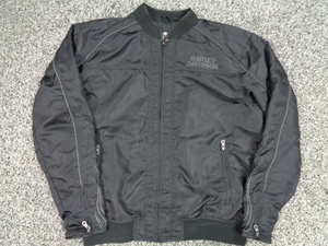 ・★ Lサイズ HARLEY DAVIDSON ハーレーダビッドソン 98562-15VM Skull & Flames Bomberジャケット ブラック ★ 