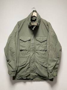 未使用☆[KAZUYUKI KUMAGAI ATTACHMENT] 17AW 定価77,000 C/Nバックサテン ミリタリージャケット 1 カーキ KB62-077 カズユキクマガイ