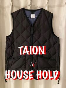 TAION×HOUSE HOLD キルティング ダウンベスト ジャケット ブラック 別注モデル JOURNAL STANDARD relume サイズ4 即完売