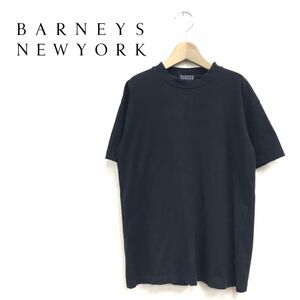 1S1432-R◆BARNEYS NEWYORK バーニーズニューヨーク 半袖Tシャツ◆サイズM レディース 婦人 トップス 春夏 綿混 無地 ブラック 黒