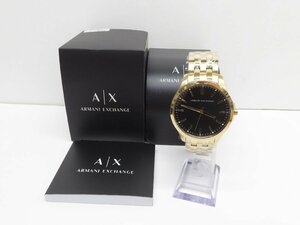 未使用 エンポリオ アルマーニ EMPORIO ARMANI AX2145 クォーツ メンズ 腕時計 △WA5972