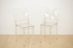 Kartell カルテル LA MARIE ラマリー クリスタル 椅子2脚セット 透明 スタッキング リビング カフェ 会議 イタリア製 デザイナーズチェア C