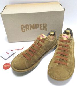 美品「CAMPER」“18751-088/BEETLE”ビートル スウェード スリッポンタイプ カジュアルシューズ SIZE:42/US9 Beige