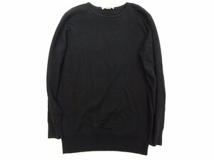 ジョンスメドレー JOHN SMEDLEY 英国製 エクストラ ファイン メリノウール クルーネック M セーター メンズ ニット ブラック