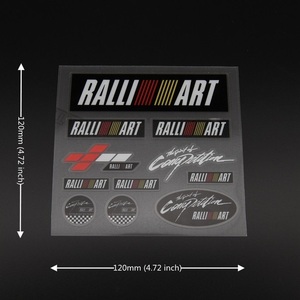 【ゆうパケット送料込】RALLI ART ステッカー 横12cm×縦12cm ② ラリーアート　三菱