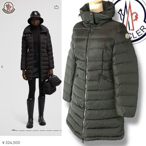 v19 良品 MONCLER モンクレール FLAMMETTE ダウンジャケット フラメッテ 0 ロング ダウンコート 2016 正規品 レディース アウター