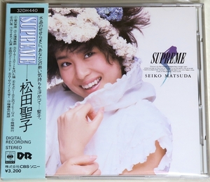 ☆ 旧規格 松田聖子 SEIKO MATSUDA SUPREME 箱帯 初回盤 帯付き 32DH-440 21 +++++ \3,200 税表記無 ☆