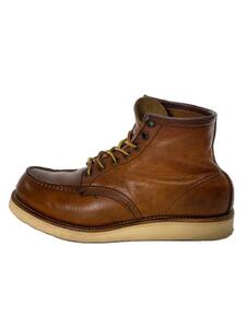 RED WING◆レースアップブーツ・6インチモックトゥ/US7.5/BRW/レザー