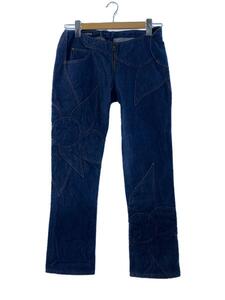 DOLCE&GABBANA◆Embroidered Petals Denim/花びらパッチワーク/Y2K/ボトム/40/コットン/IDG