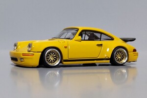 希少 レア 1/64 PARA 64 RUF CTR Yellowbird LHD 改 パラゴン イエローバード ポルシェ ターボ 964 深リム BBS ローダウン カスタム ドイツ